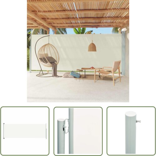  The Living Store Zložljiva stranska tenda za teraso 220x600 cm krem - Stranska Tenda, (21743356) Cene
