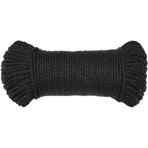  Radno uže crni 6 mm 50 m od polipropilena Slike