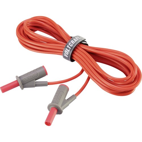 Voltcraft Visokofleksibilni varnostni merilni kabel [lamelni vtič 4 mm - lamelni vtič 4 mm] 5 m rdeče barve MSB-501 10 A, (20422860) Slike