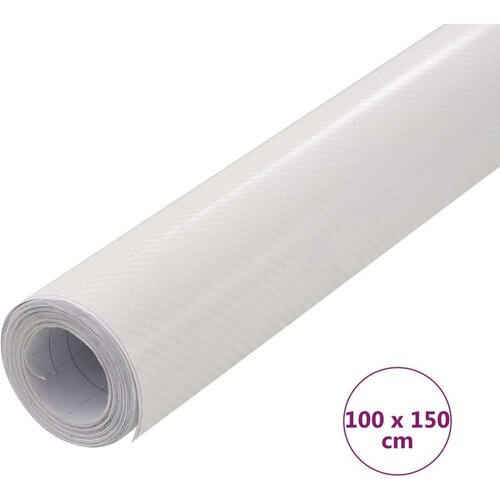 VidaXL Folija za automobil 4D bijela 100 x 150 cm Slike
