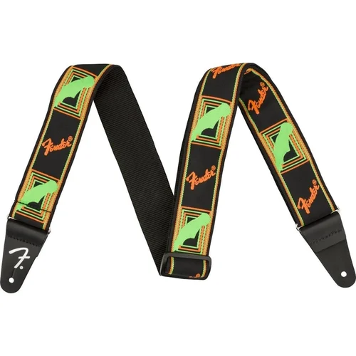 Fender Neon Monogram Strap Green/Orange