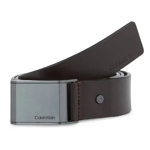 Calvin Klein Moški pas Adj Beveled Plaque K50K510950 Rjava