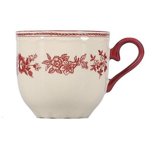 S|P Collection Bordo rdeča/slonoko&amp;scaron;čena porcelanasta skodelica 215 ml Cyril &amp;ndash; Slike