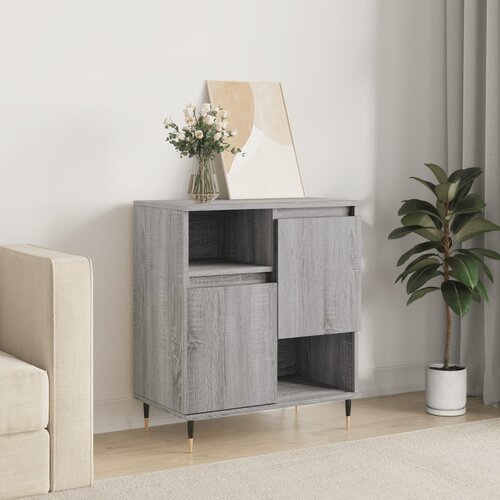 VidaXL Komoda siva sonoma 60x35x70 cm inženirski les Slike