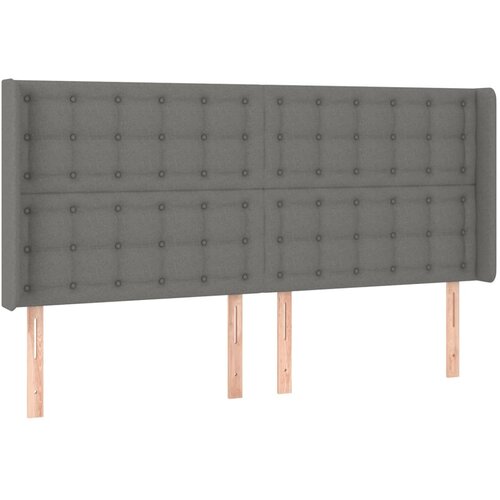 Maison Chic vzglavna omarica - nočna omarica - posteljna omarica z u&scaron;esi temno sivo 183x16x118/128 cm blago, (21711298) Cene