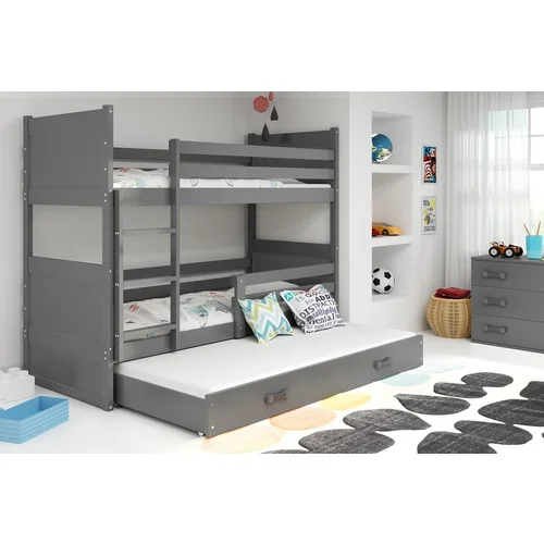 BestBed Krevet na kat RICO s dodatnim le�ajem-Grafit-Grafit