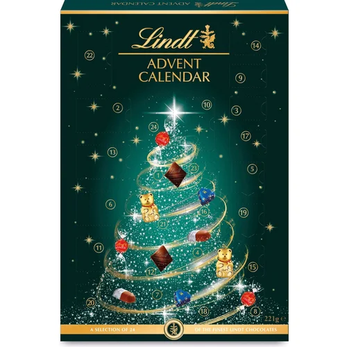 Lindt Adventni koledar - božično drevo - 221 g