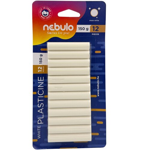 NEBULO Nebulo: 12-dijelni set prirodno bijele plasteline, 150 g Slike