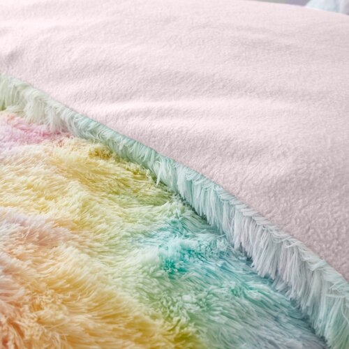 Catherine Lansfield Dječja posteljina za krevet za jednu osobu od mikropli&amp;scaron;a 135x200 cm Rainbow Cuddly &amp;ndash; Slike