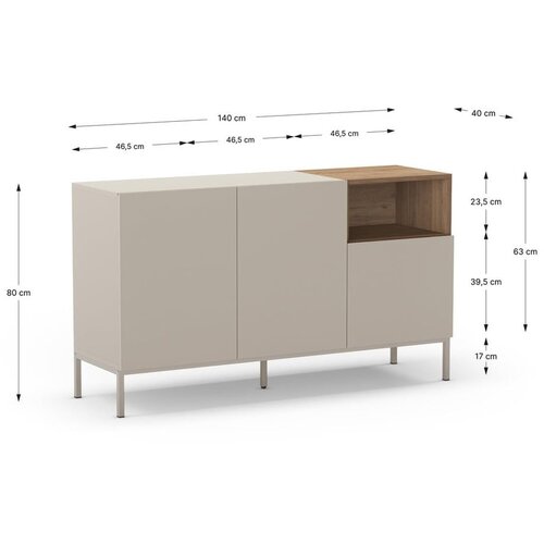 Marckeric Komoda v naravni barvi 140x80 cm Cailin &amp;ndash; Slike
