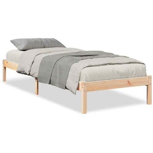 Maison Chic Daljši Posteljni Okvir - Dvoposteljna postelja brez vzmetnice 100x220 cm trdna borovina, (22081777) Cene