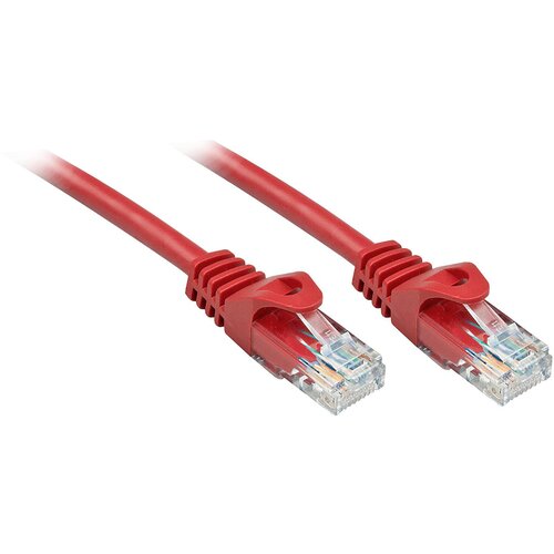 Lindy 48183 RJ45 omrežni kabel\, Patch kabel CAT 6 U/UTP 2.00 m rdeča 1 kos, (20420031) Cene