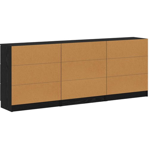  Kreveta 3 pcs Crni hrast 181 x 30 x 70 cm Konstruirano drvo Slike