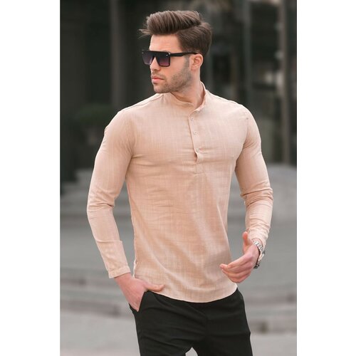 Madmext Shirt - Beige - Fitted Slike