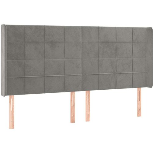  Box spring s madracem LED svjetlosivi 160x200 cm bar&amp;scaron;un Slike