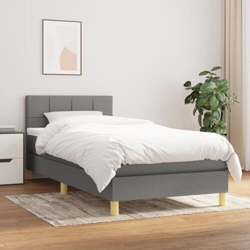 The Living Store Box spring postelja z vzmetnico temno siva 80x200 cm blago - Box Spring Postelja, (21520520) Slike