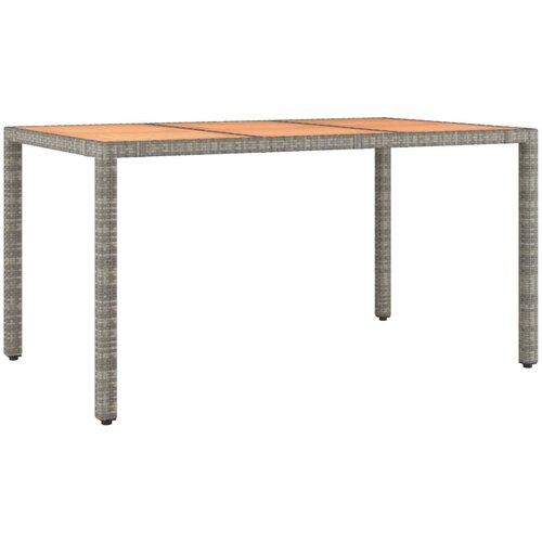  7-dijelni vrtni blagovaonski set sivi od poliratana Siva 150 x 90 x 75 cm Slike