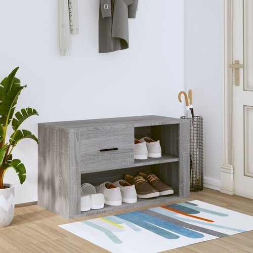 vidaXL Omarica za čevlje siva sonoma 80x35x45 cm inženirski les Cene