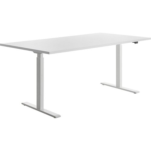 Top Star Pisalna miza z električno nastavitvijo višine, ŠxG 1800 x 800 mm, bela plošča, belo ogrodje Cene