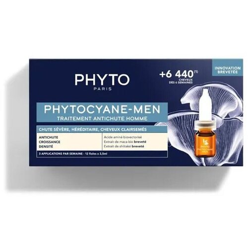 Phyto Phytocyane Men Treatment nega za spodbujanje rasti in proti izpadanju las 12x3.5 ml Cene
