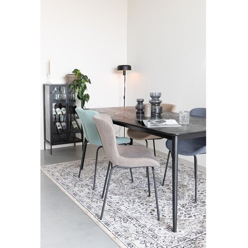 White Label Jedilna miza v hrastovem dekorju 90x180 cm Fabio &amp;ndash; Slike