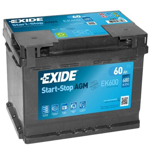 Exide start-stop akumulator 12V 60Ah 680A agm desno+ Cene