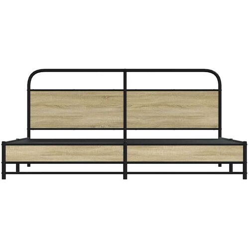 VidaXL metalni okvir kreveta bez madraca boja hrasta sonome 180x200 cm Slike