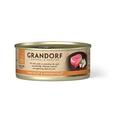 Grandorf Cat konzerva za mačke Grain Free - Fileti Tune & Pileće grudi 70g Cene