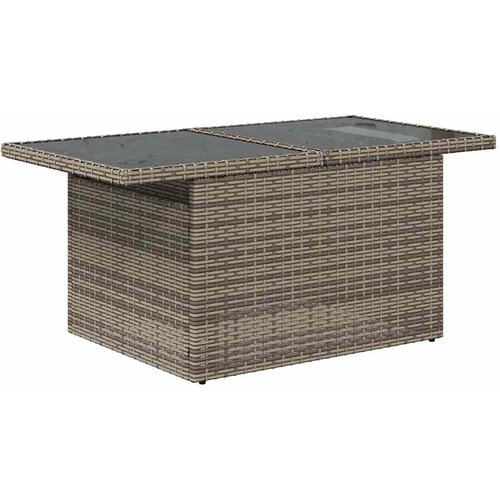  Sjedeća garnitura za vrt 9 kom. Siva Poli Ratan 287,5 x 122,5 x 85 cm Slike