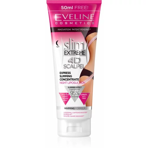 Eveline Cosmetics Slim Extreme 4D Scalpel super koncentrirani noćni serum sa zagrijavajućim učinkom 250 ml
