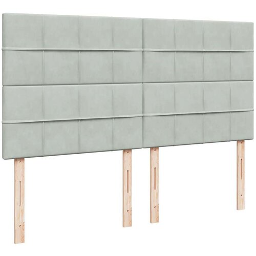VidaXL okvir kreveta s madracima svijetlosivi 180x200cm bar&amp;scaron;unasti Slike