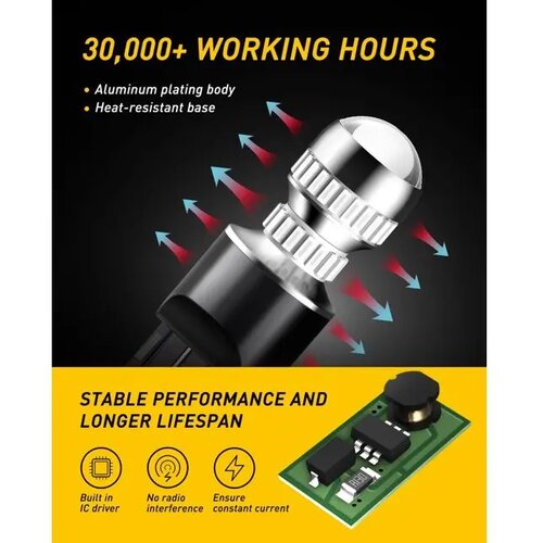 Auxito 7443 7440 LED crvene sijalice 1300lm CANBUS W21W 3157-54H-DD-R2 Slike