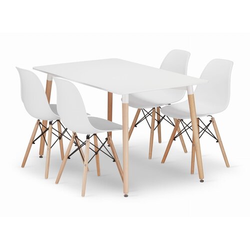 BOLZZ milano sto 120x80 cm + milano set 4 stolice white Slike