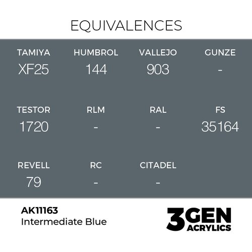AK Interactive Intermediate Blue 17ml - 3rd Gen Akrilna Boja AK11163 Slike