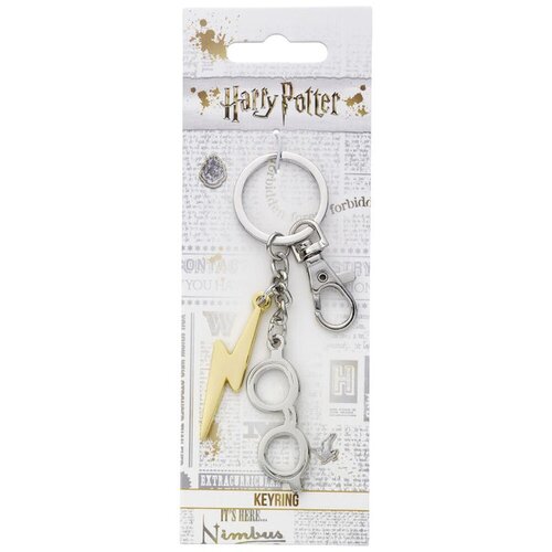 HARRY POTTER Privjesak za ključeve munja i naočale od cinkove legure Slike