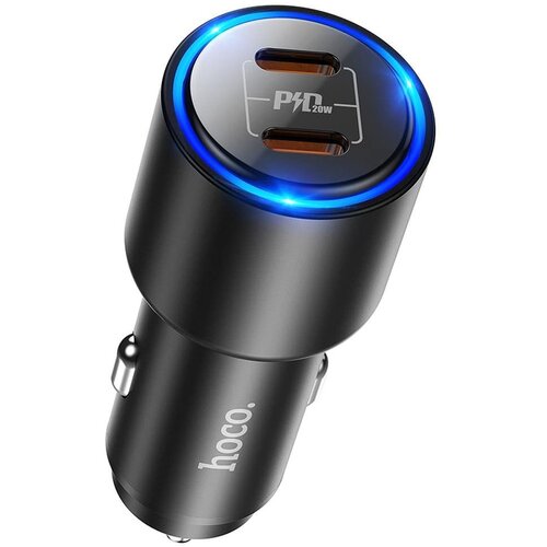 Hoco Auto punjač (NZ3 Clear Way) - 2xUSB Type-C QC 3.0 PD 40W 3A - crni Cene