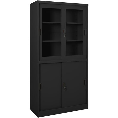 vidaXL Uredski ormarić s kliznim vratima antracit 90x40x180 cm čelični Cijene