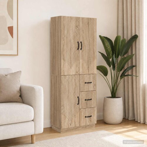  Set ormara 2 kom. Hrast sonoma Konstruirano drvo Smeđa 66 x 34,5 x 87 cm Slike