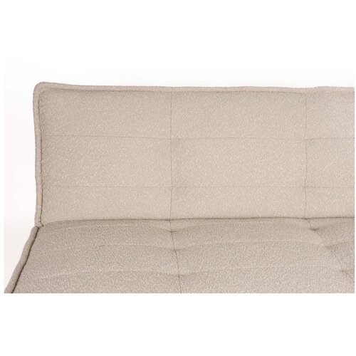 White Label Bež raztegljiva sedežna garnitura iz tkanine boucl&amp;eacute; 184 cm Cielke &amp;ndash; Slike