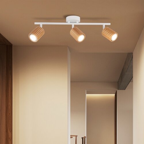  Brilagi - Spot svetiljka MODERN WOOD 3xGU10/8W/230V drvo/bela Slike