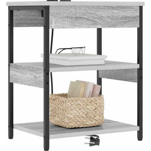  Noćni ormar Siva Sonoma 41 x 31 x 51 cm Konstruirano drvo Slike