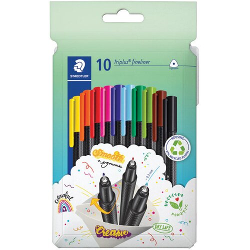 Flomaster FINELINER 0,3 MM PK10 RECIKLIRANI TRIPLUS STAEDTLER 334 C10 Cijene