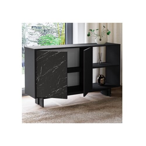 Hanah home komoda s ladicama, crna Slike