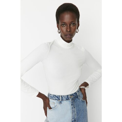 Trendyol Ecru Stand Collar Knitted Body Cene