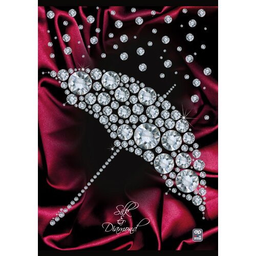 Optimum Sveska sa spiralom tvrdi povez dikto A5/80 Silk &amp;amp; Diamond Slike