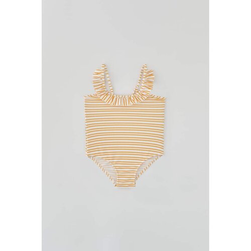 Dagi Yellow Striped Halterneck Swimsuit Slike