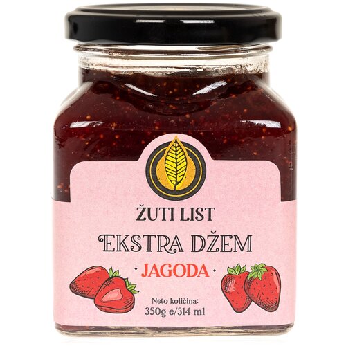 Žuti list Domaći ekstra džem od jagode 350g Slike