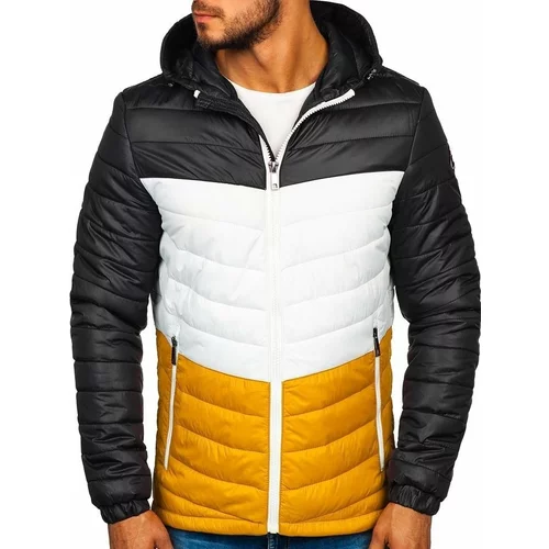 Kesi Men's transitional jacket with hood 5845 - black,