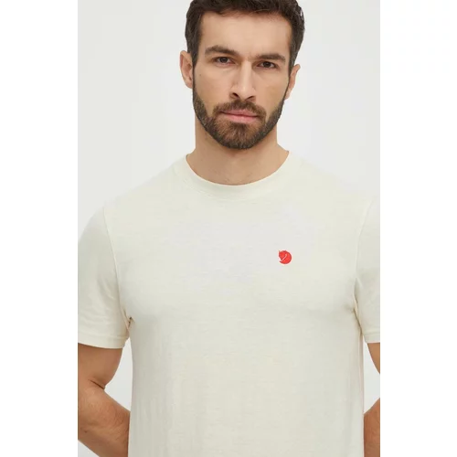 Fjallraven Majica kratkih rukava Hemp Blend T-shirt za muškarce, boja: bež, s aplikacijom, F12600215