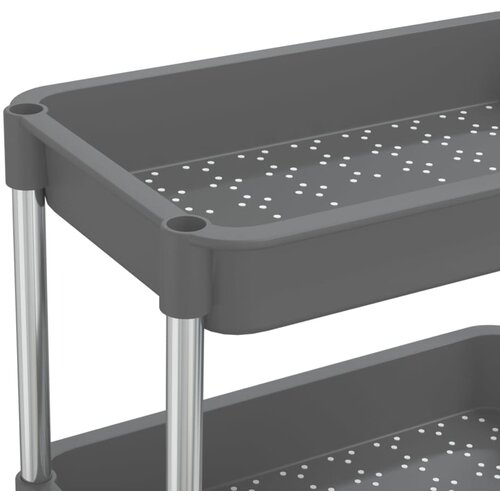  Kuhinjska kolica s 5 razine crna 42x29x128 cm željezo i ABS Slike